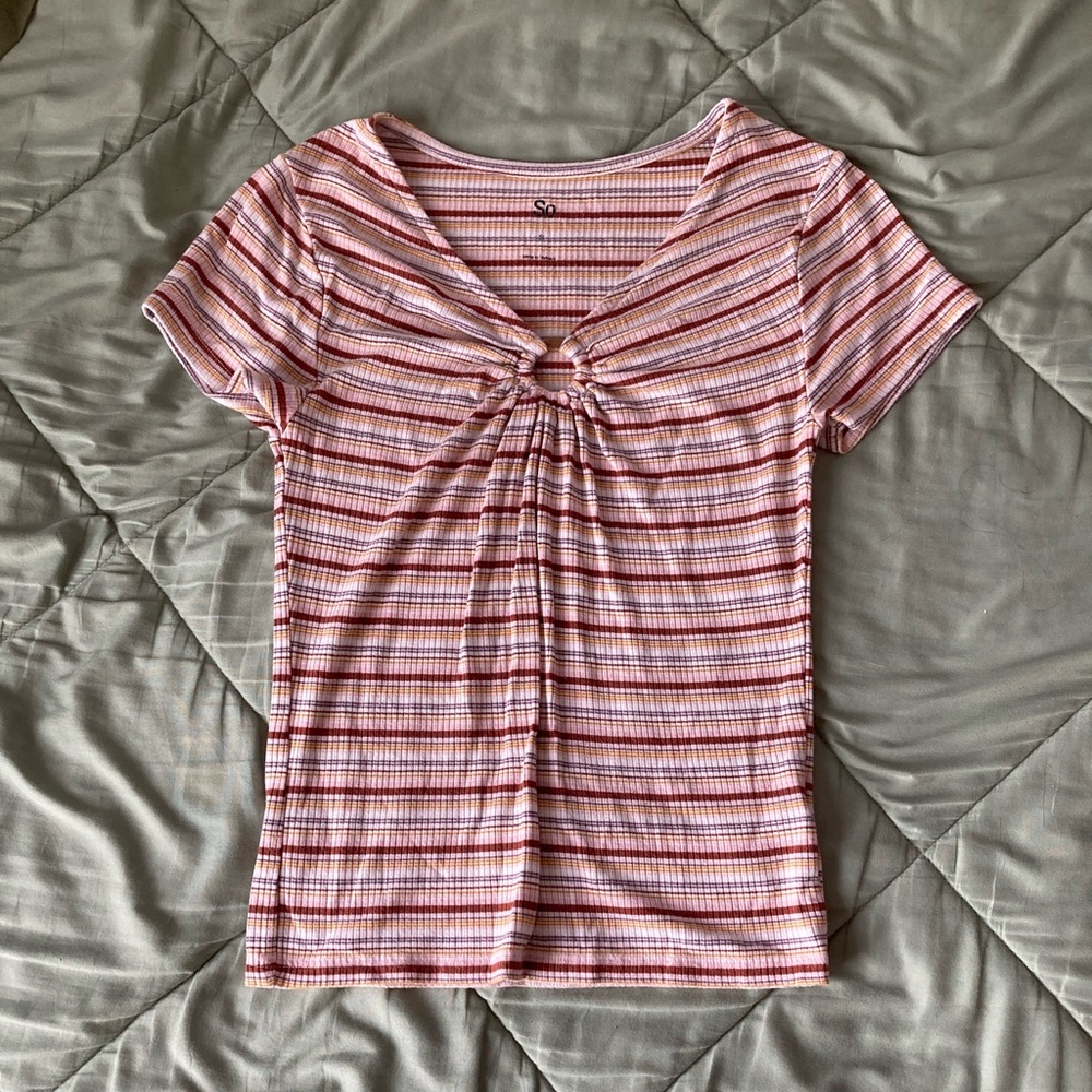 Pink striped shirt